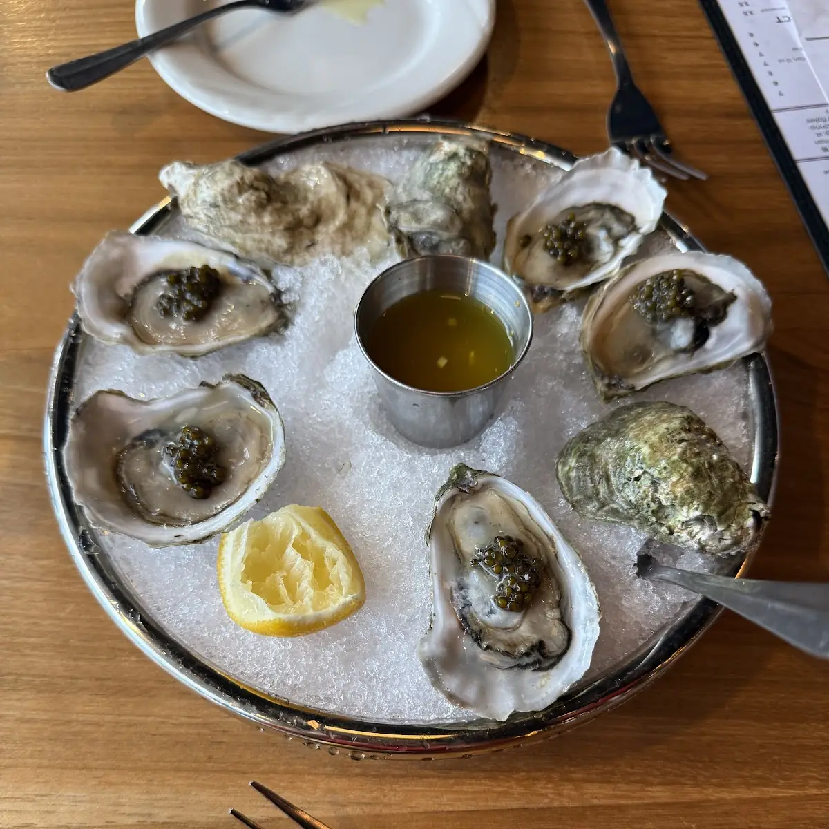 Fresh Oysters and Caviar Snacks
