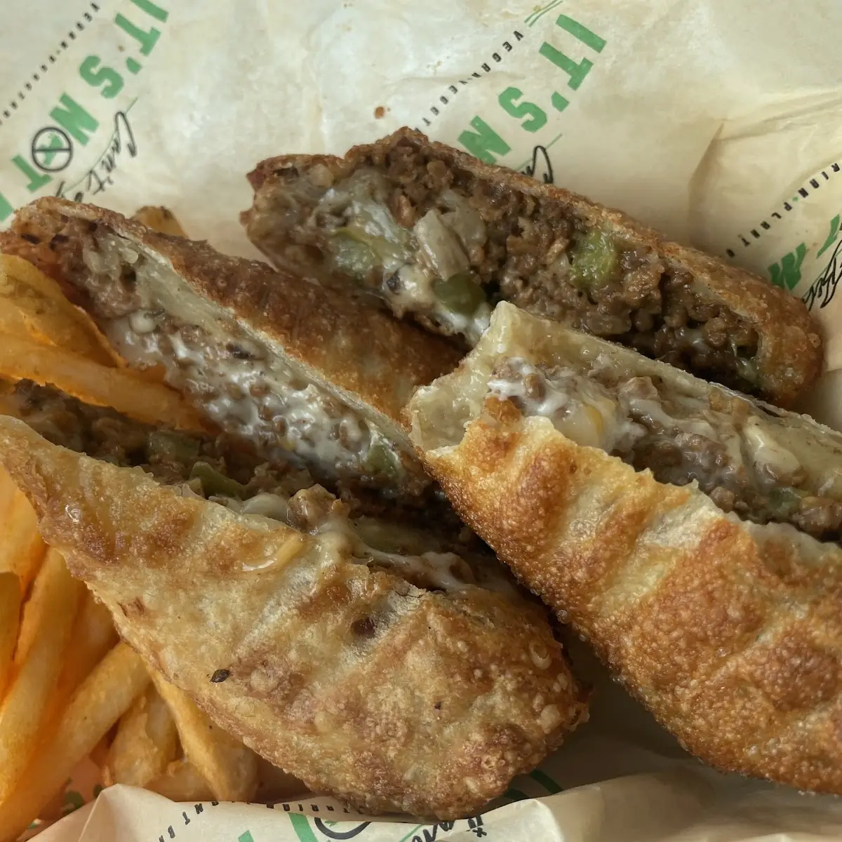 Vegan Philly Cheese Steak Egg Rolls