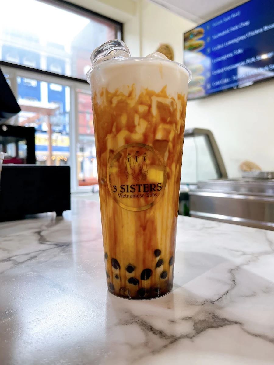 Premium Brown Sugar Boba, 3 Sisters Vietnamese Subs