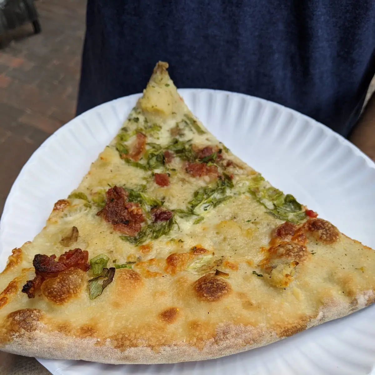 Mashed Potatoes Pizza with Bacon and Scallions