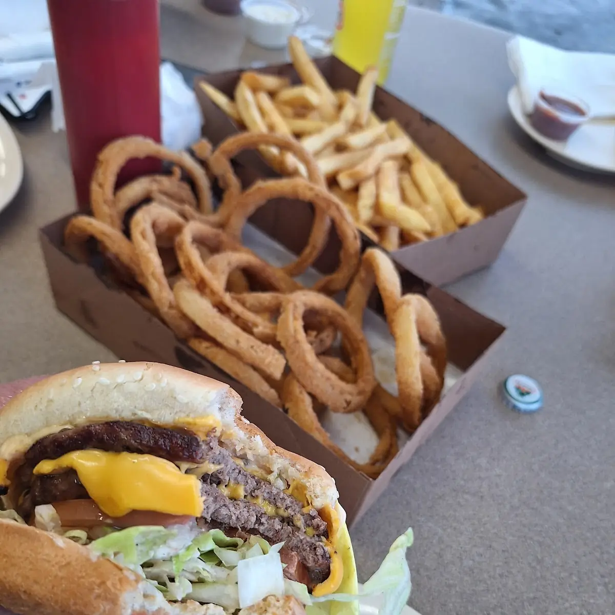 Double Cheeseburger Onion Rings