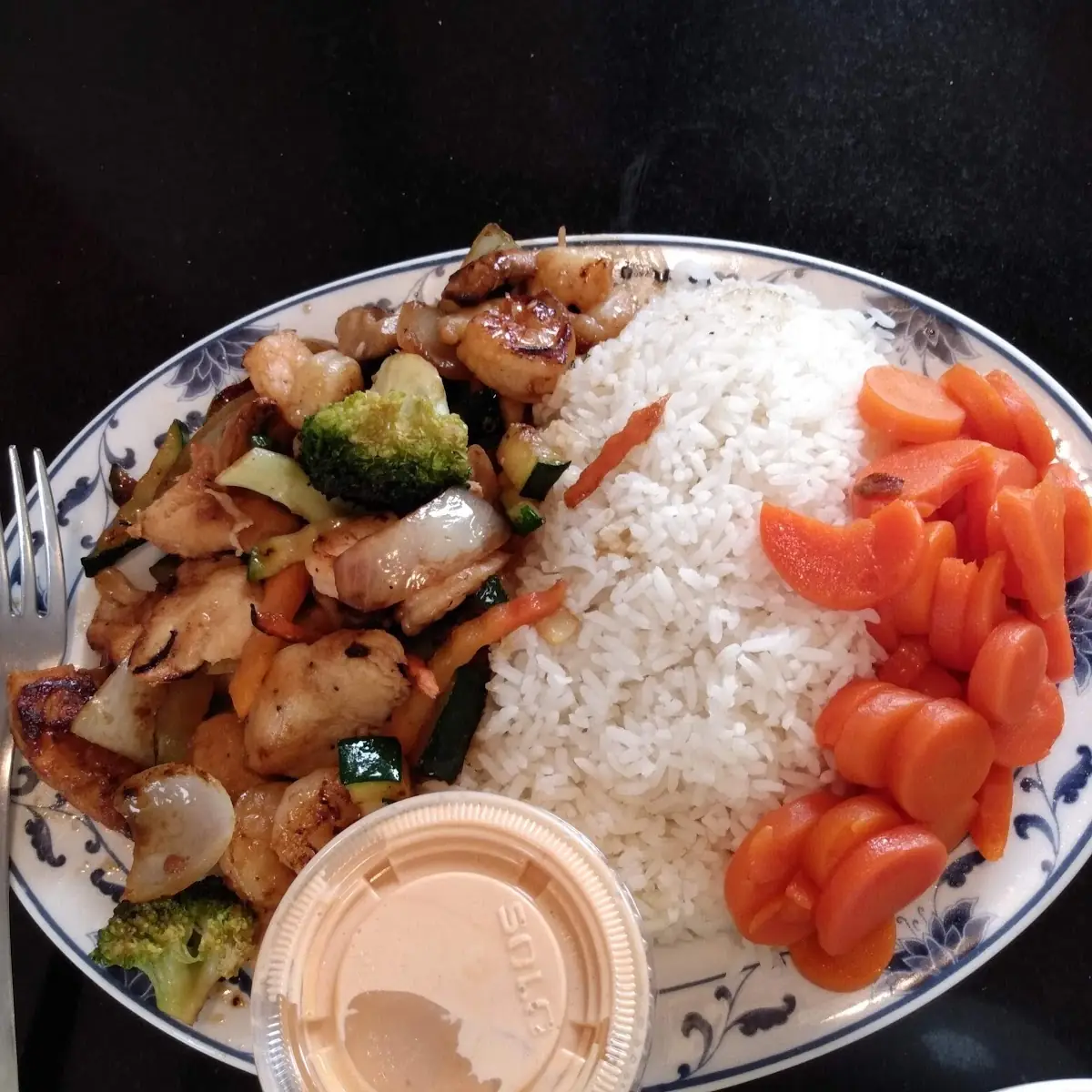 Hibachi Steak and Shrimp with Mixed Vegetables