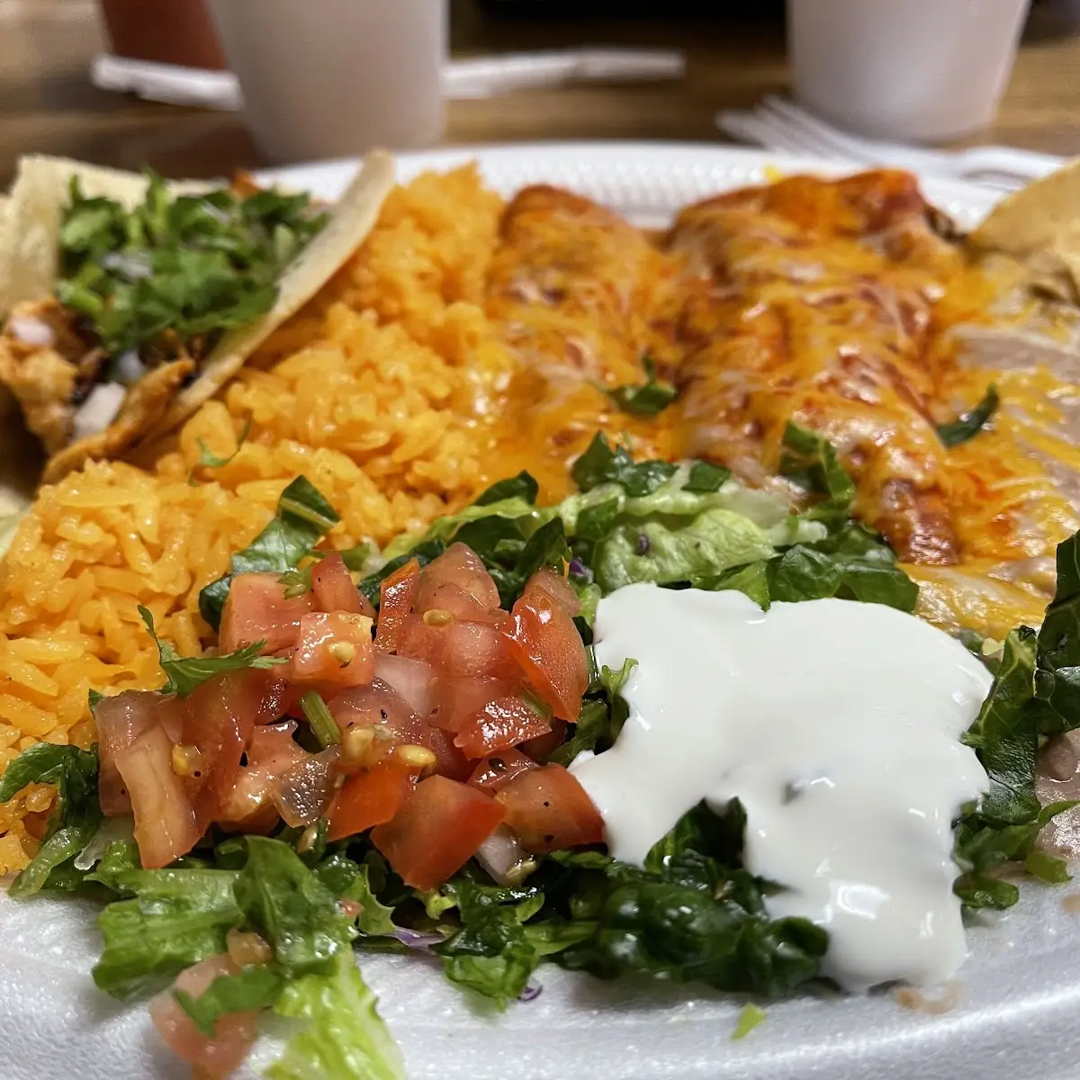 Enchiladas Rice & Beans