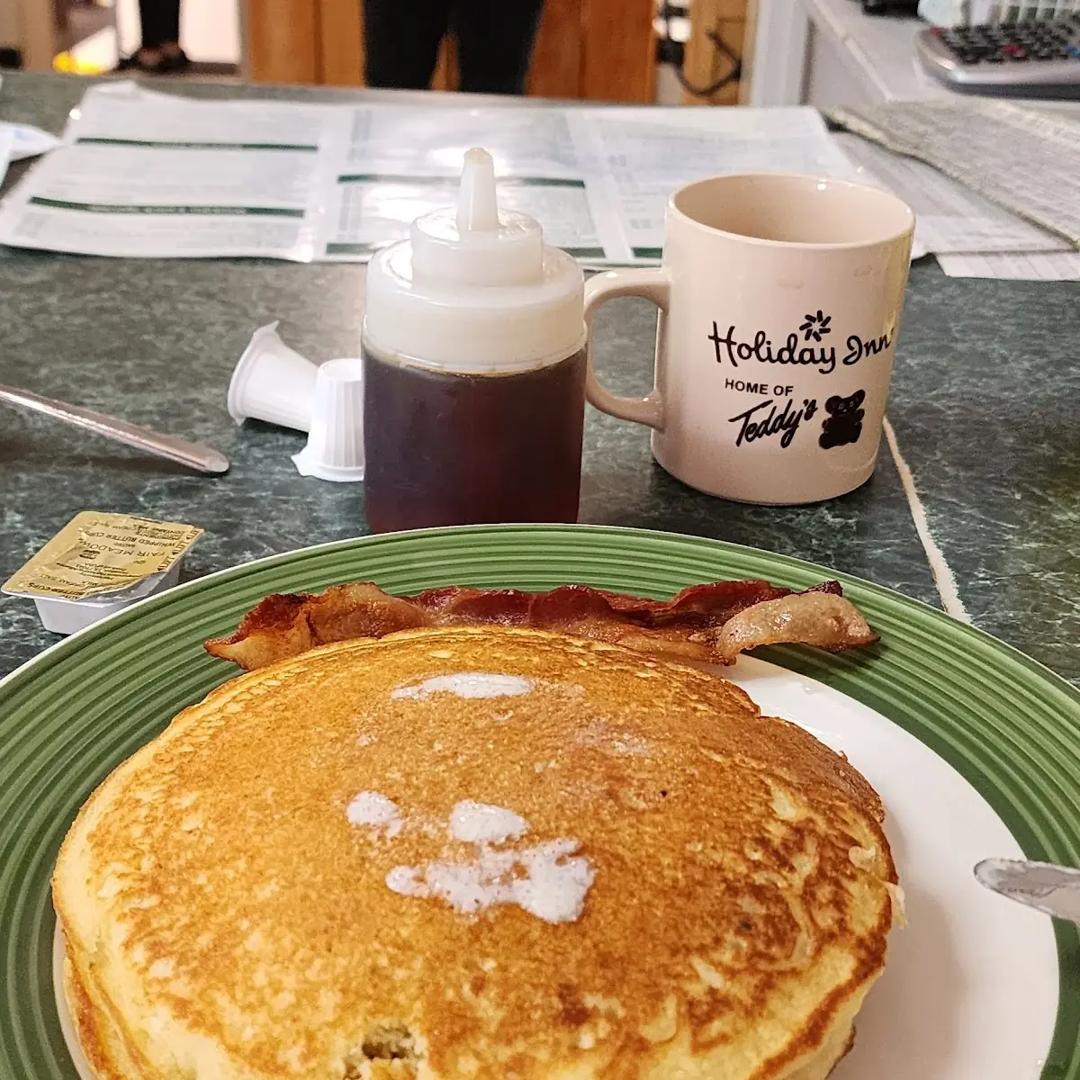 Blueberry Pancakes and Bacon