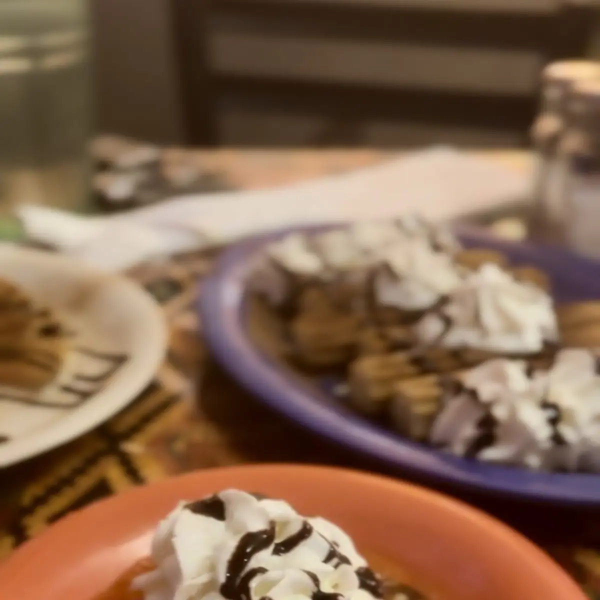 Flan Churros and Fried Ice Cream
