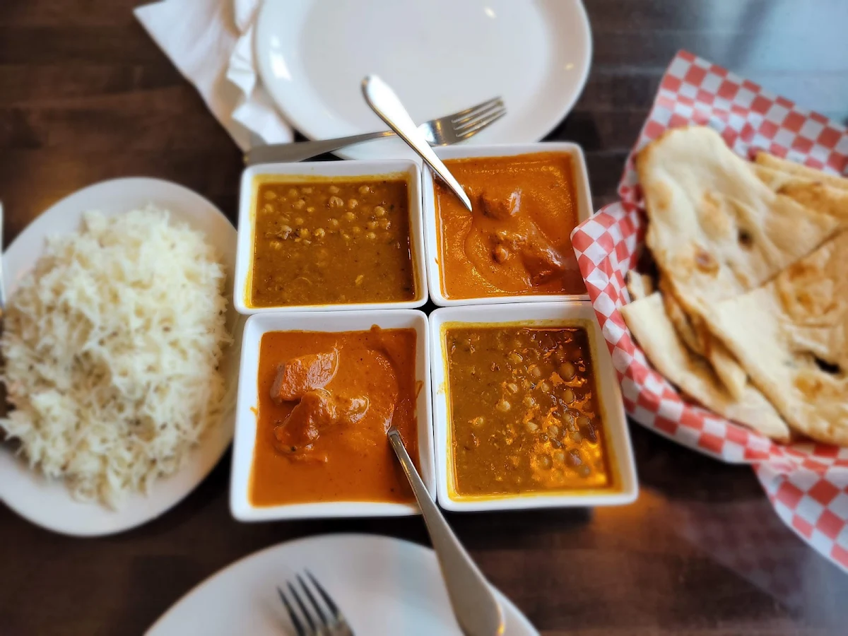 Butter Chicken Chicken Vindaloo Naan Coconut Rice, Caraway Grill - Regina Downtown