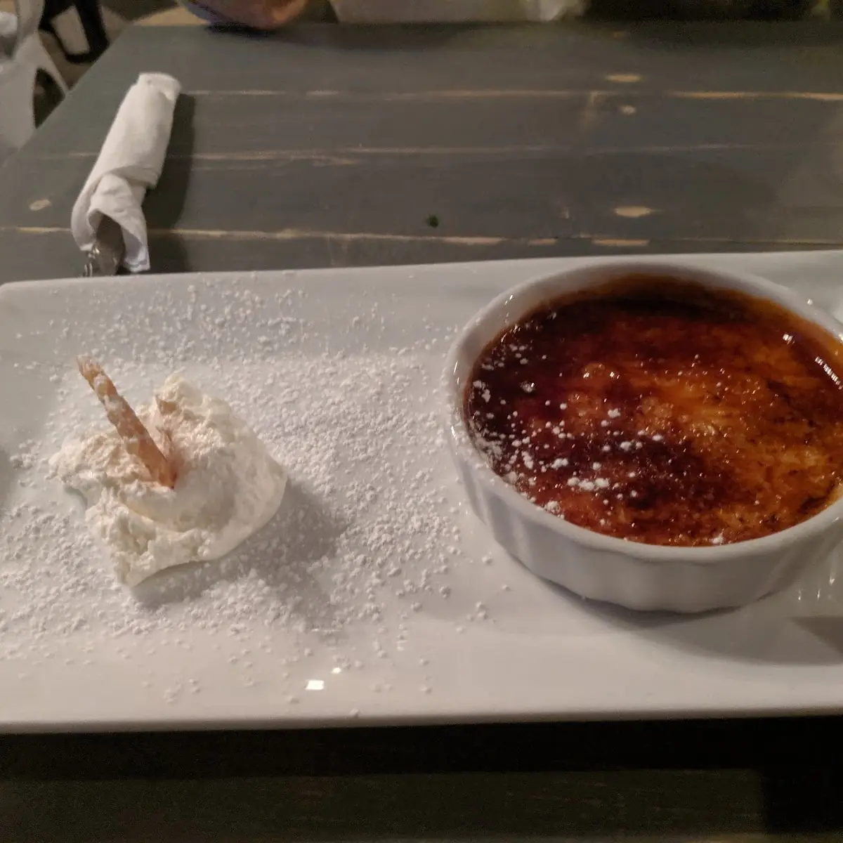 Creme Brulee and Chocolate Mousse