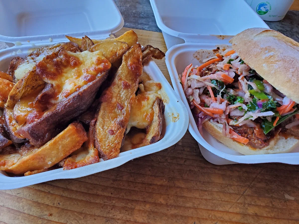 Poutine & BBQ Brisket Sandwich