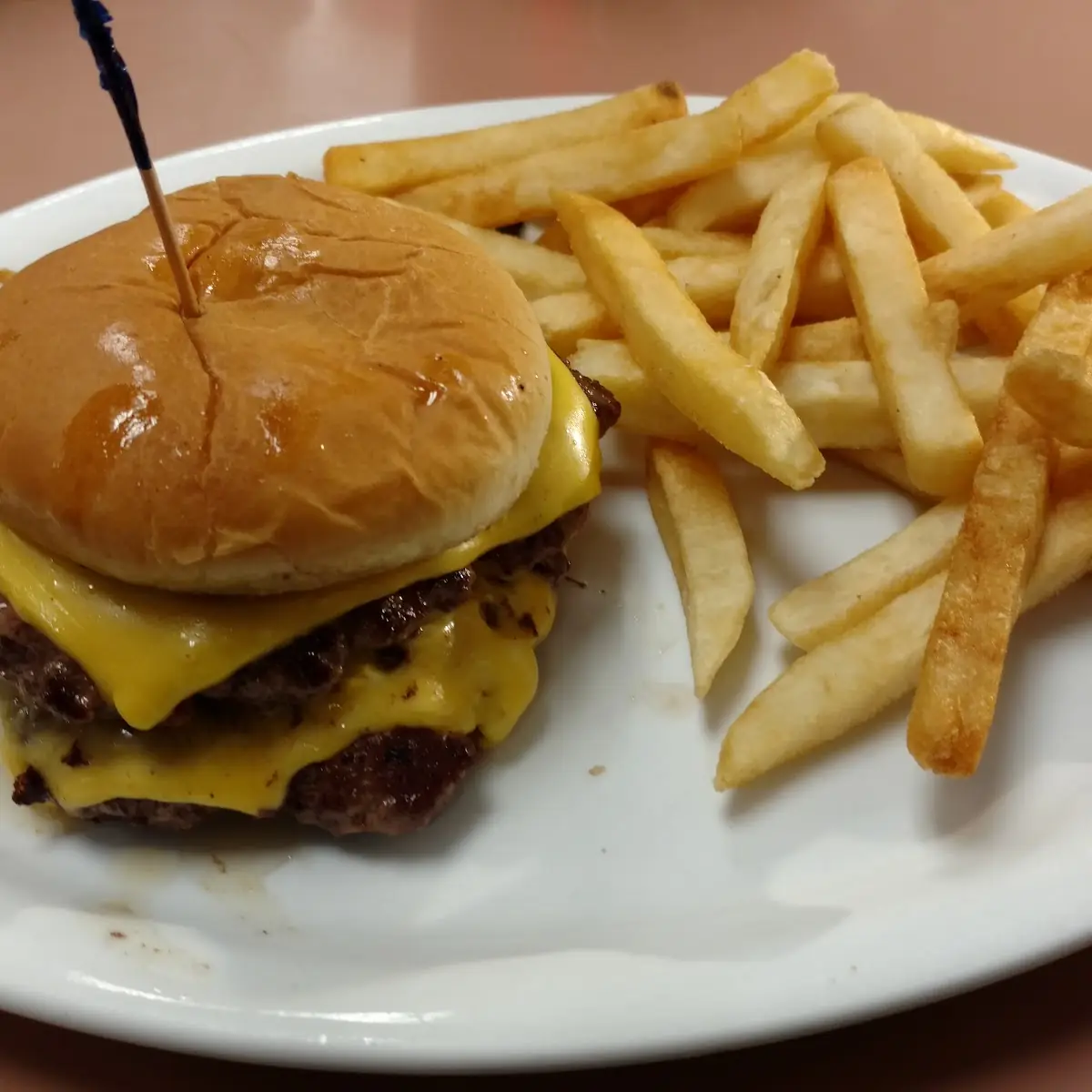 Double Cheeseburger and Fries