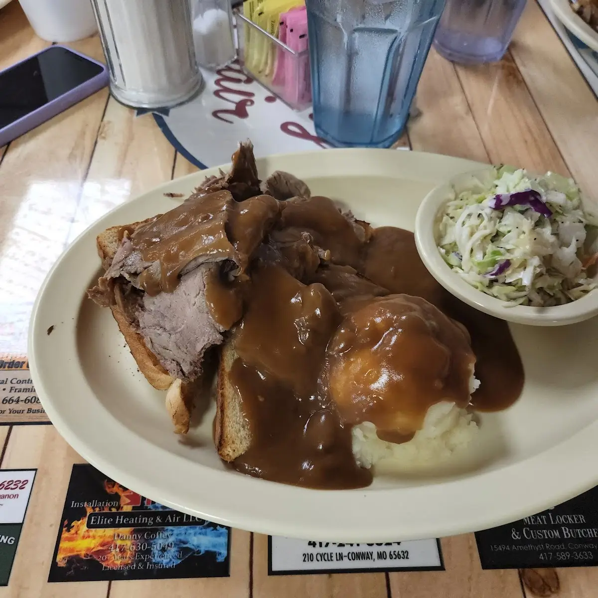 Open Face Roast Beef Dinner