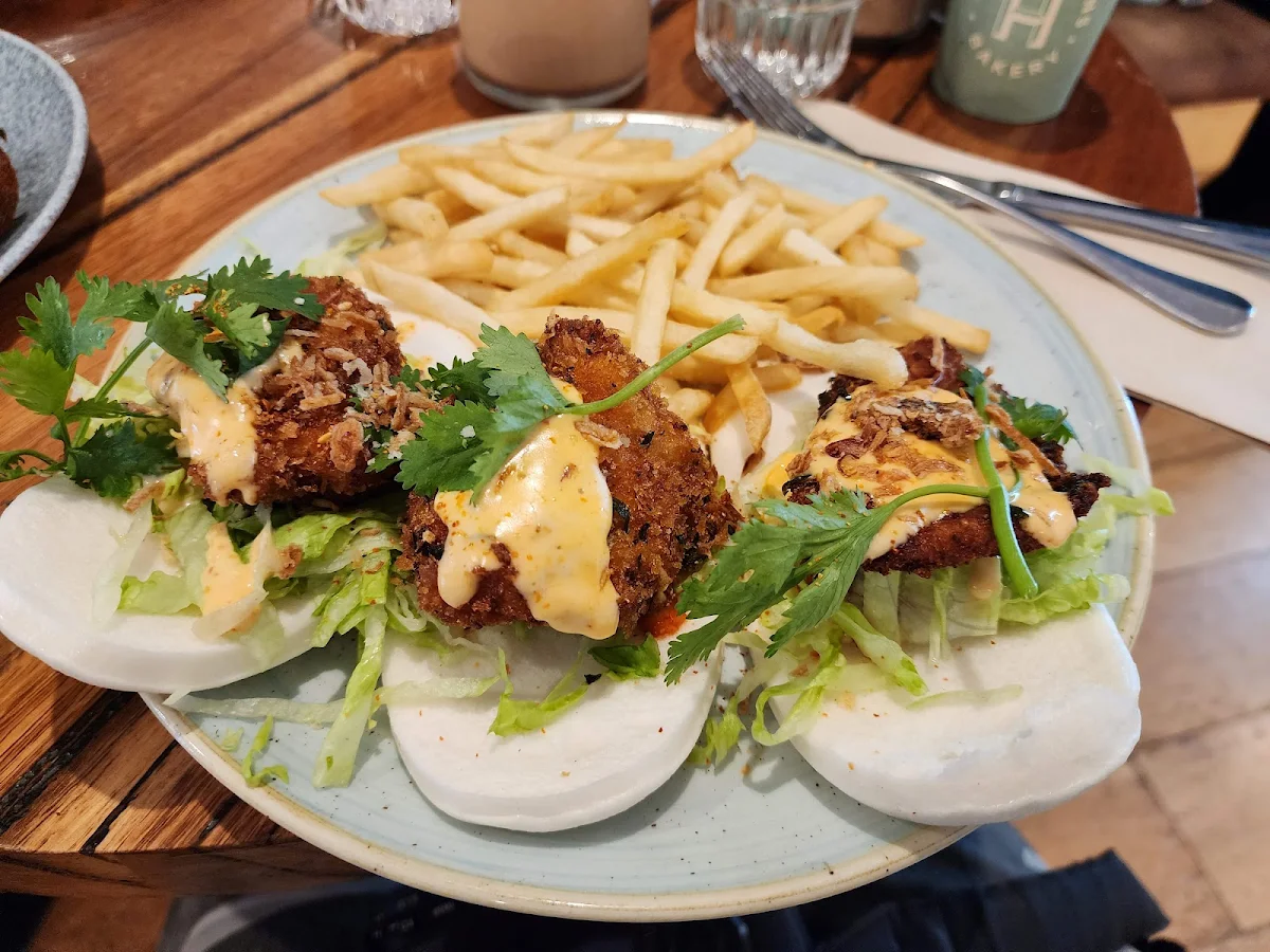 Crumbed Chicken Bao, The Hamptons Bakery
