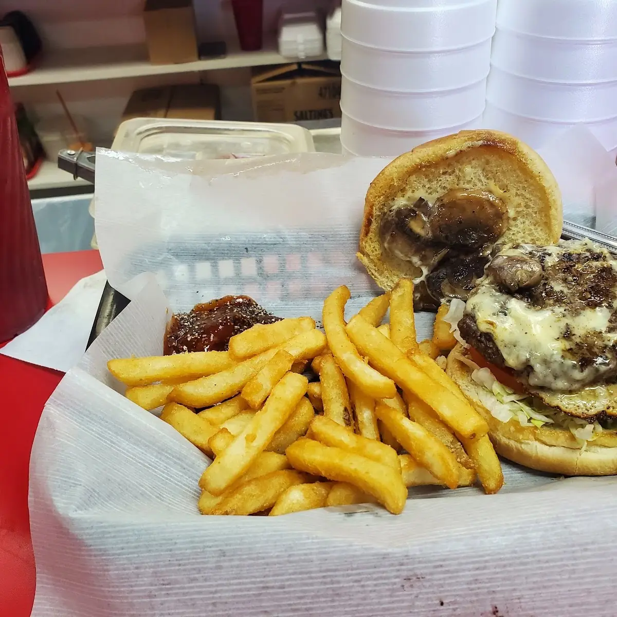 Mushroom&Swiss Burger