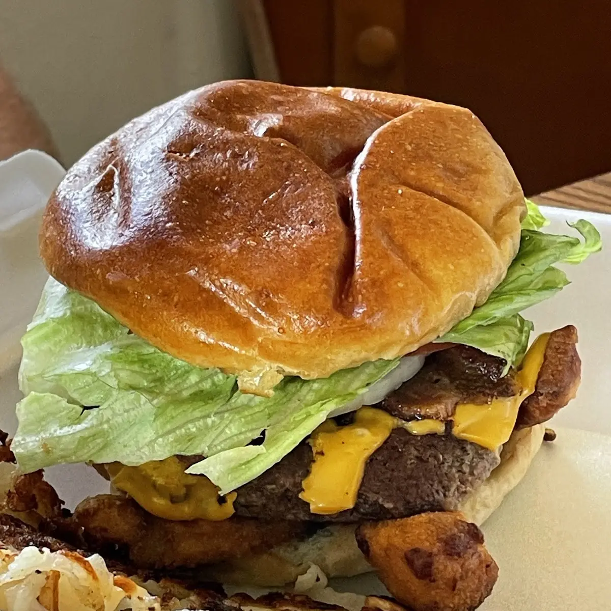 Cheese Curd Bacon Burger