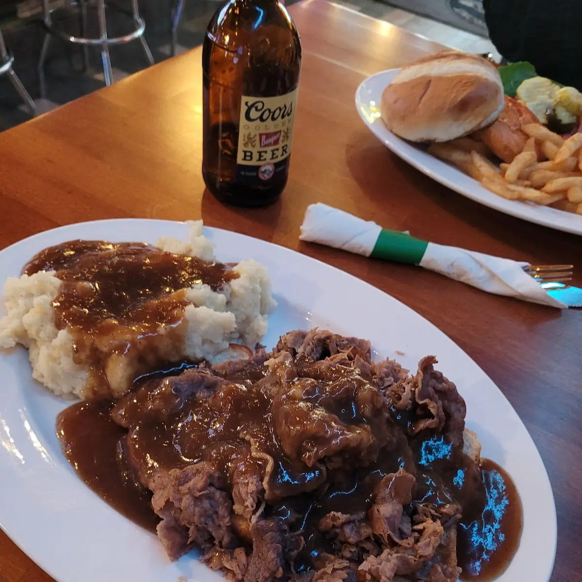 Open Faced Beef Sandwich