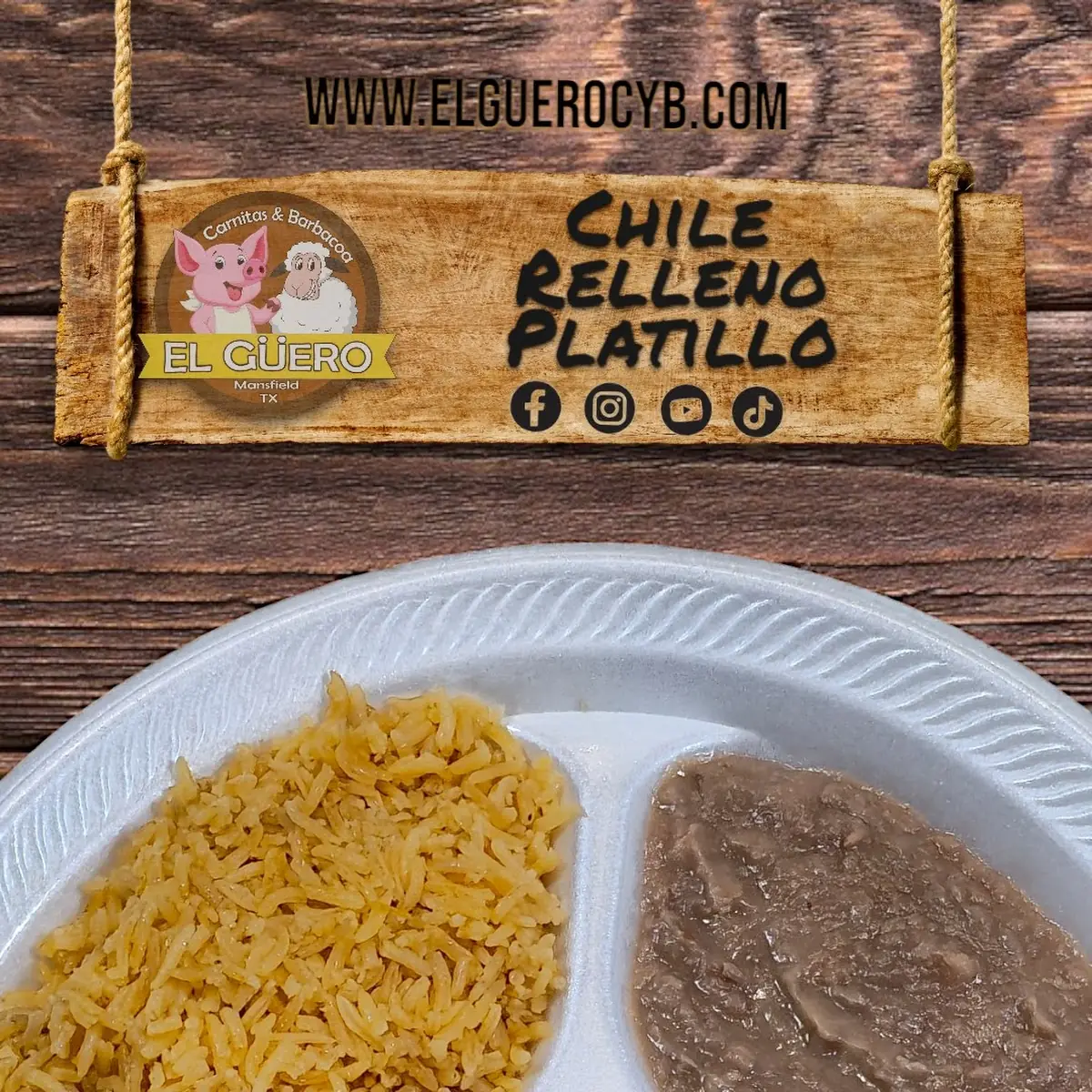 2 Gorditas with Rice & Beans