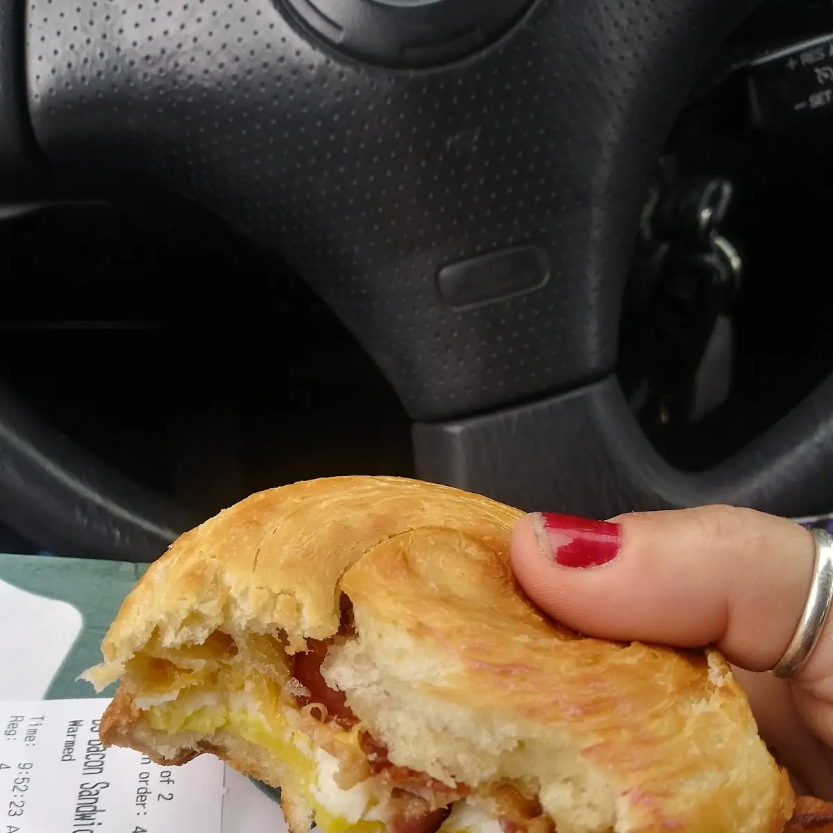 Bacon Cheddar Croissant Sandwich