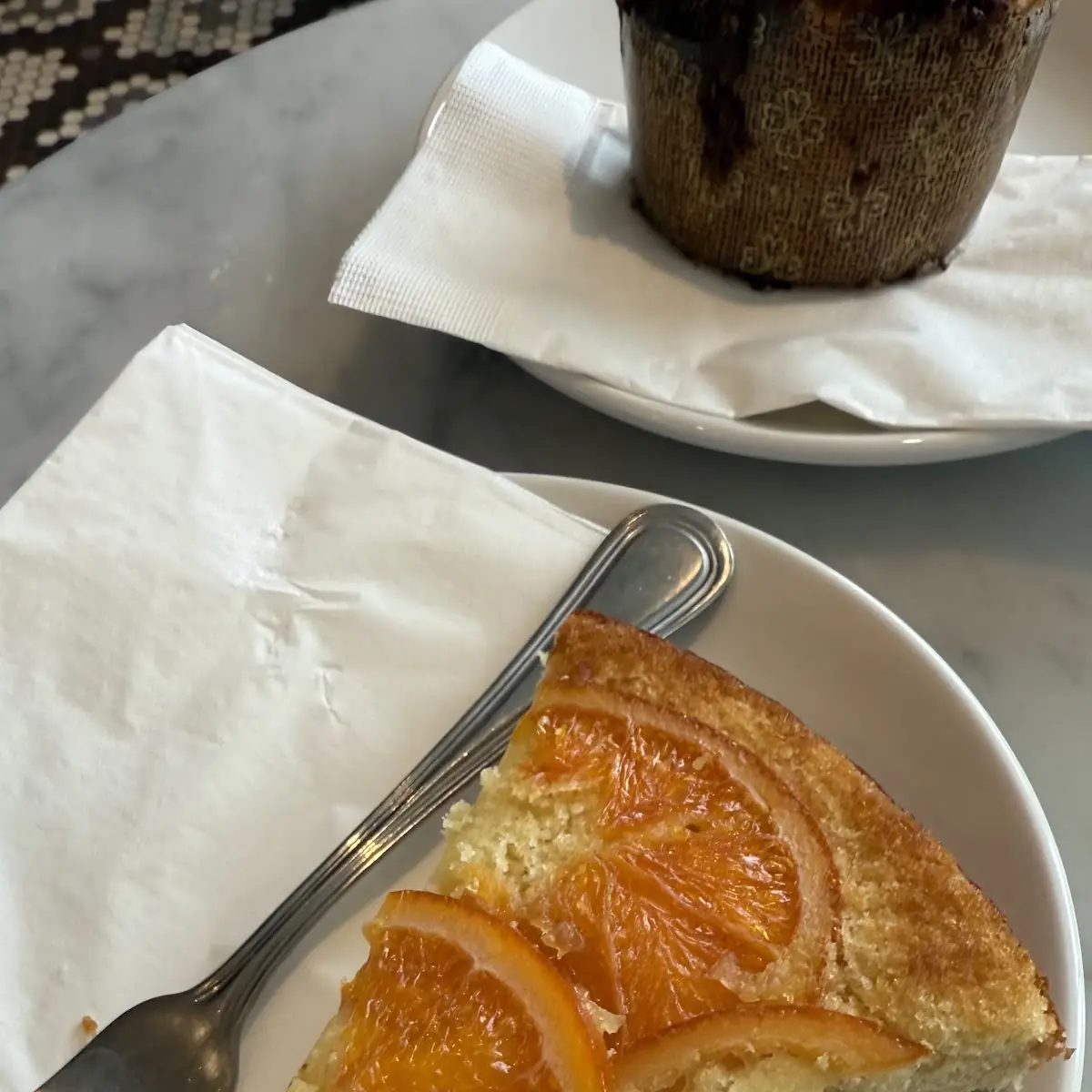 Orange Upside Down Cake Slice