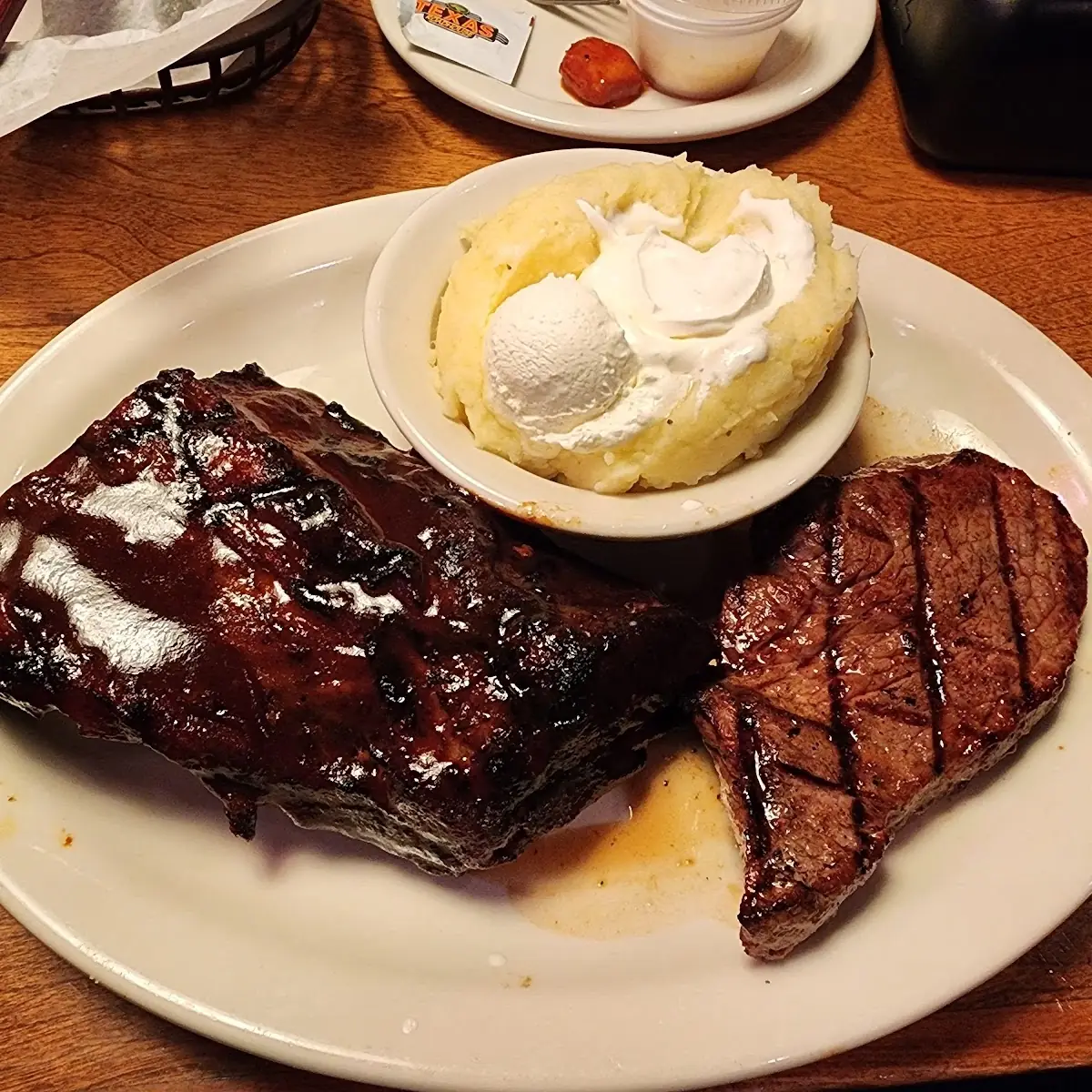 6oz Sirloin and Ribs