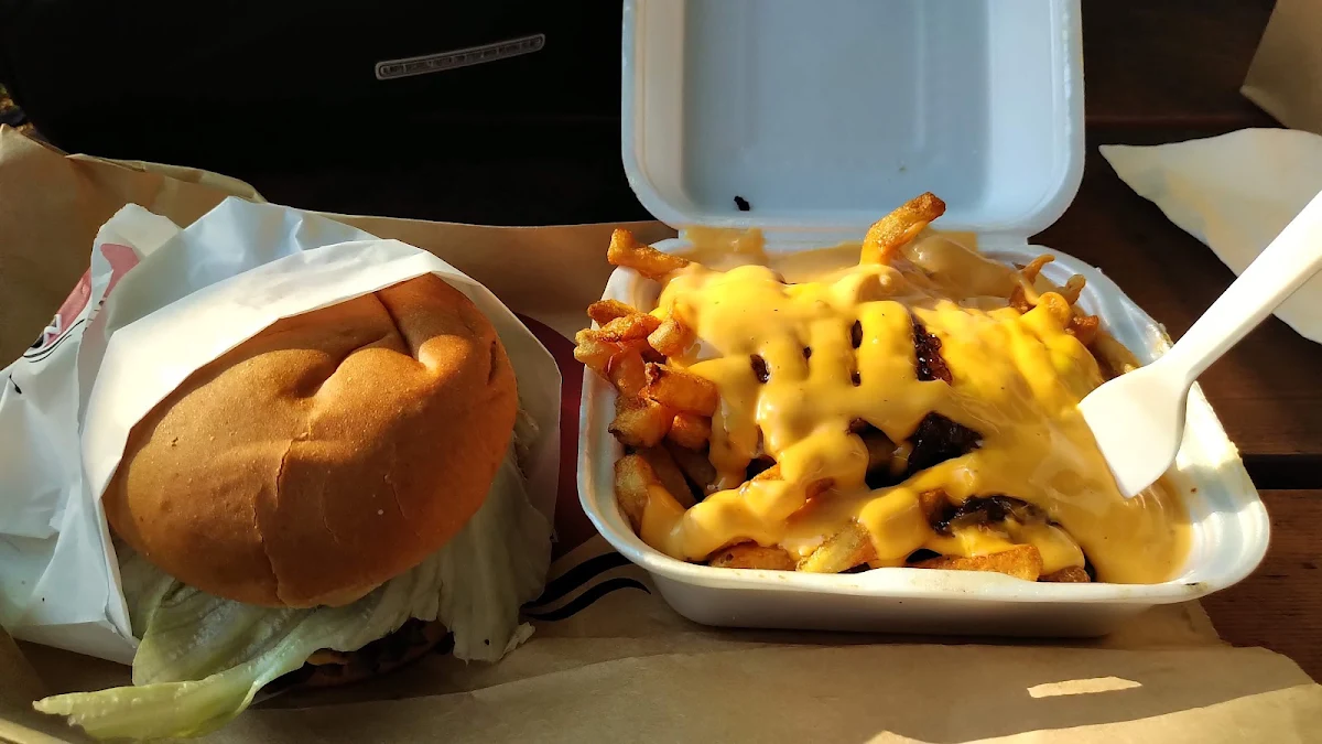 Burger with Cali Fries with Cheese, Fresh Burger Yonge Street