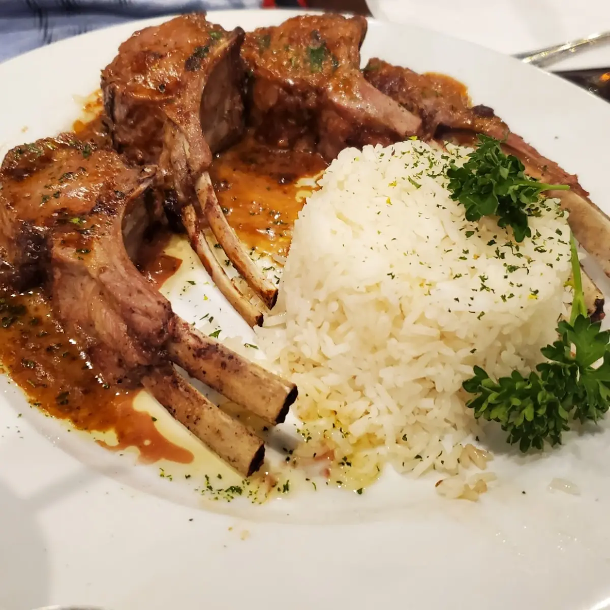 Full Rack of Lamb with Rice