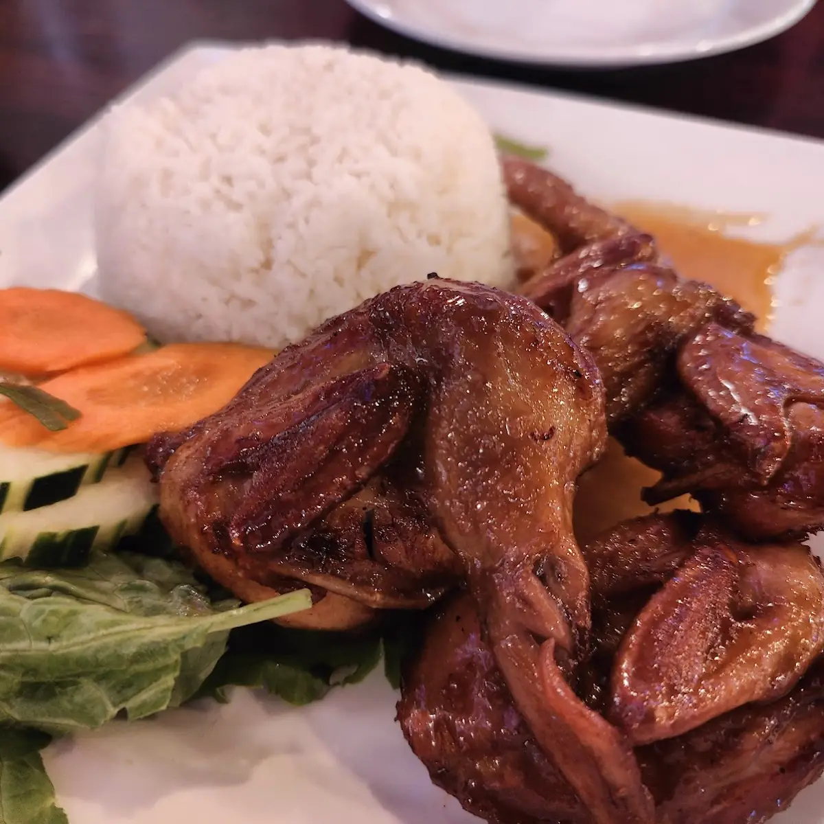 Steamed Rice with Our Famous Roasted Quails