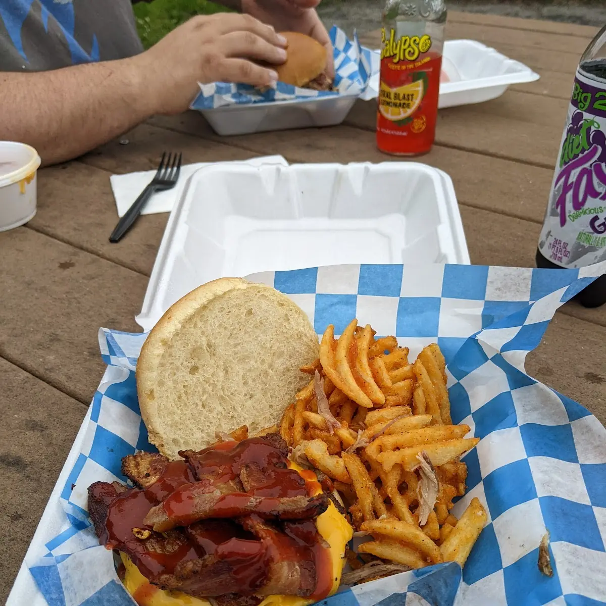 Bacon Cheeseburger and Fries