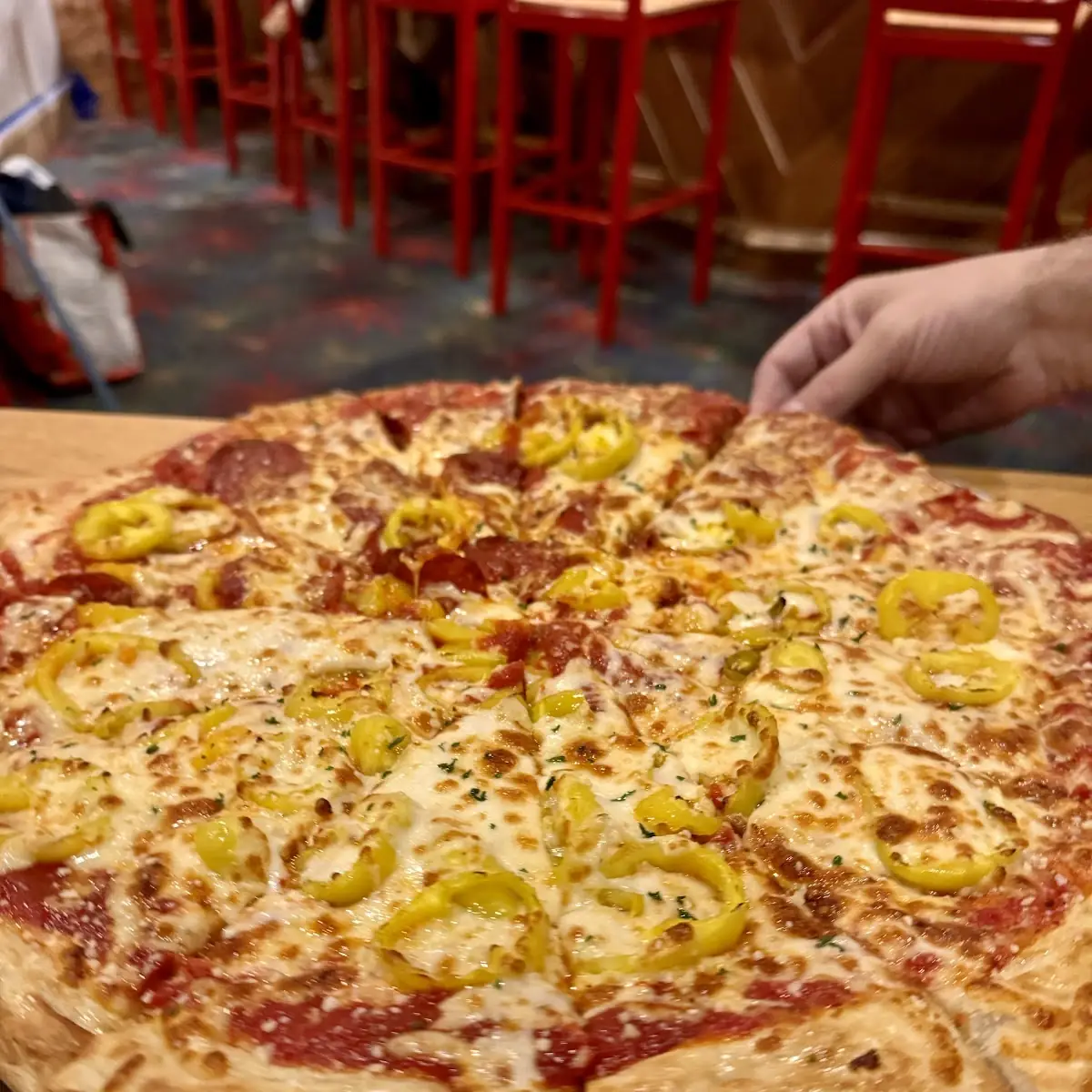 Pepperoni and Banana Peppers