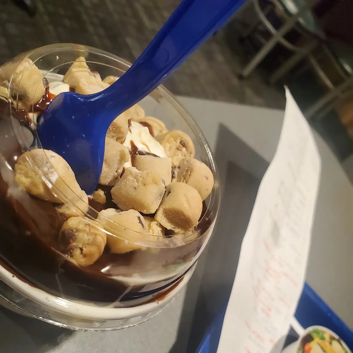 Hot Fudge with Chocolate Chip Cookie Pieces