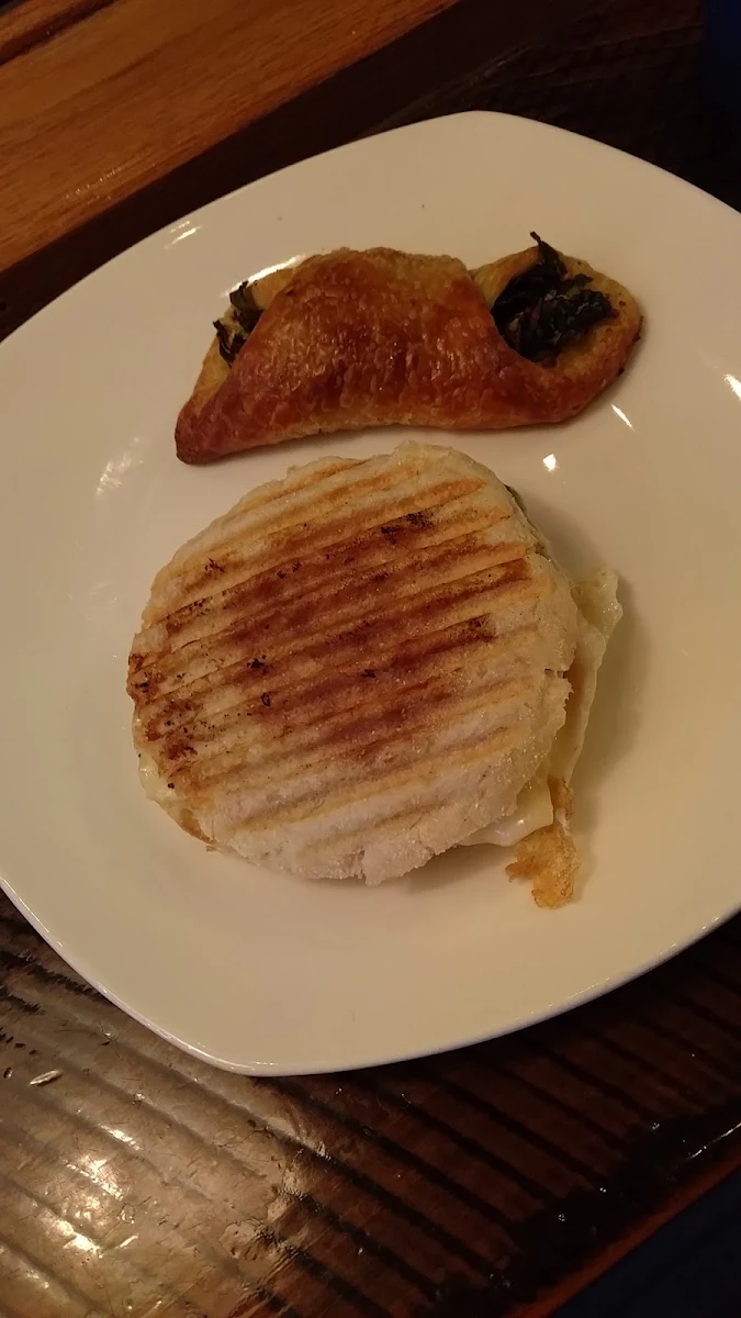 Breakfast Sandwich with a Spinach Pie