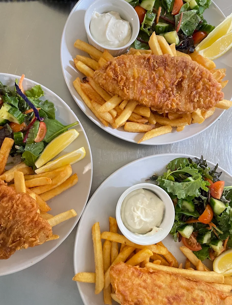 Fish of the Day w Chips & Salad, Texas Bakery, Cafe and Groceries