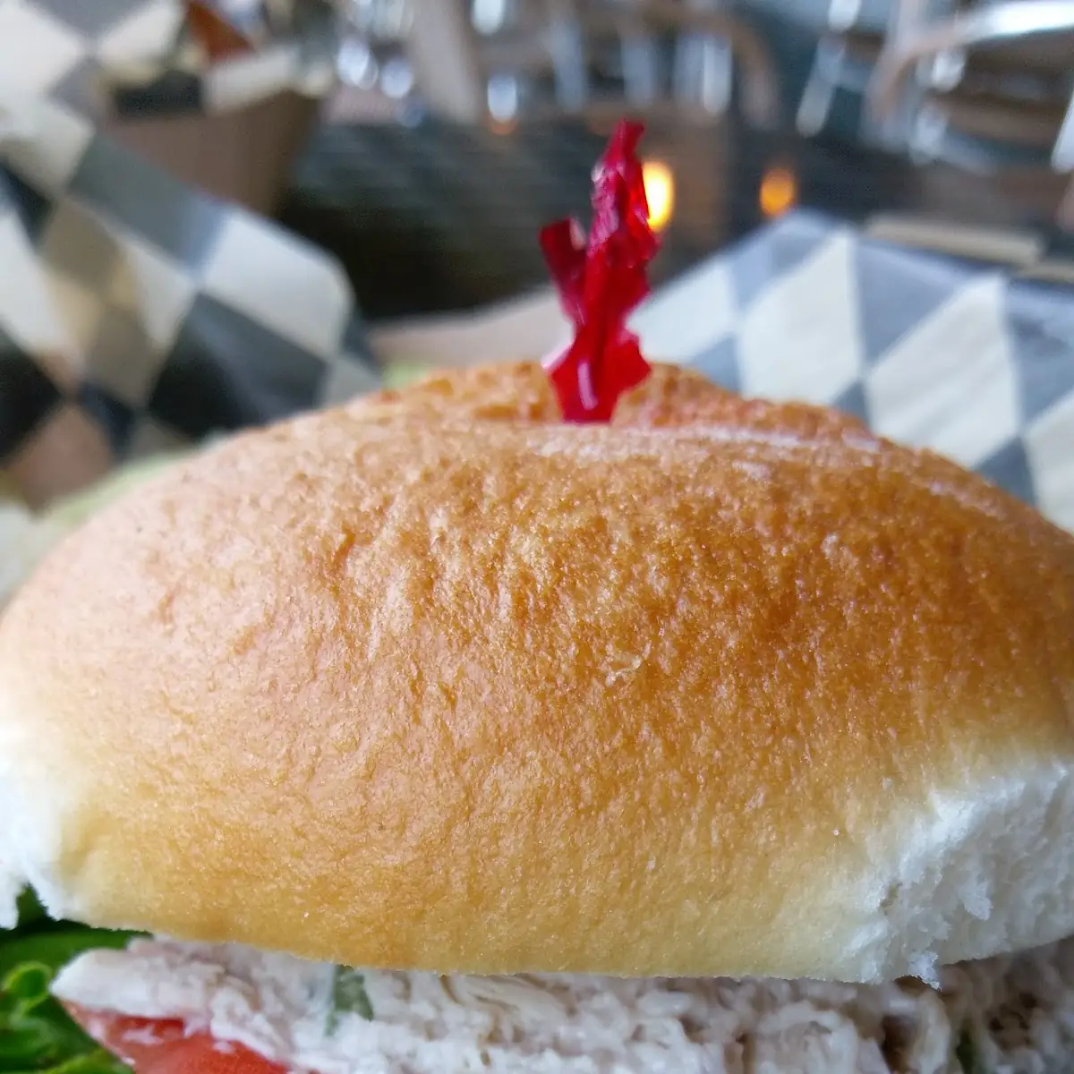 Chicken Salad on a Gluten Free Roll