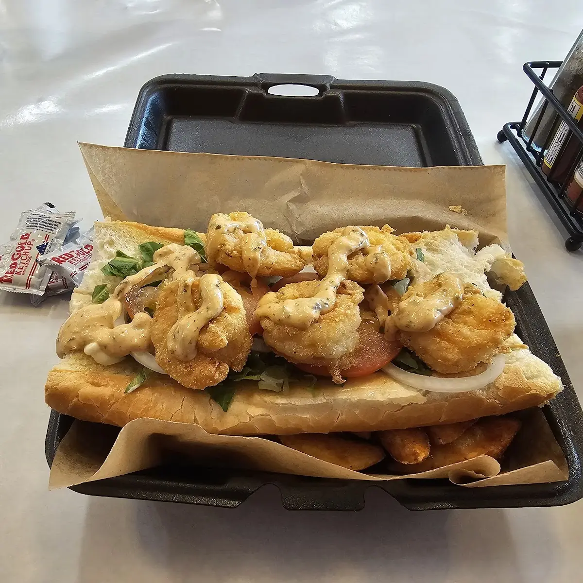 Combo 1 - Shrimp PO' Boy