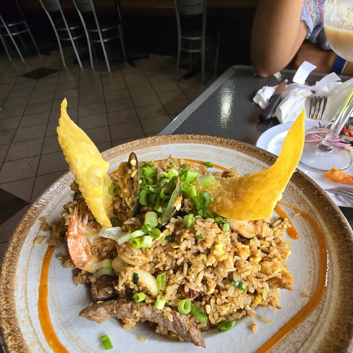 Arroz Chaufa Mixto Mixed Peruvian Style Fried Chicken