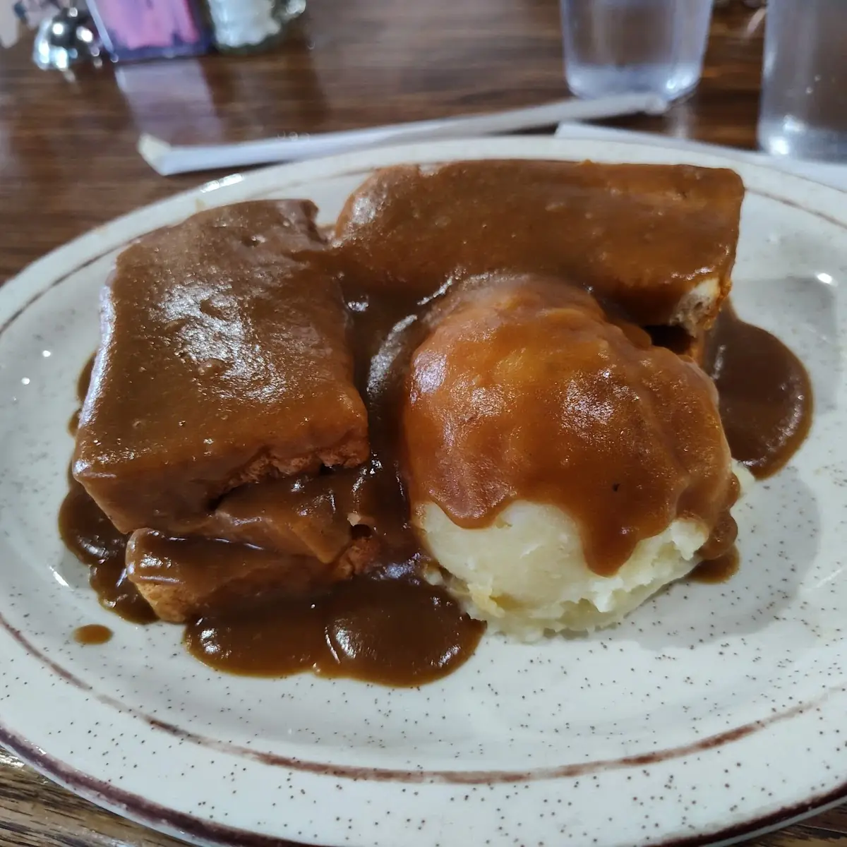 Hot Beef Sandwich and Mashed Potatoes