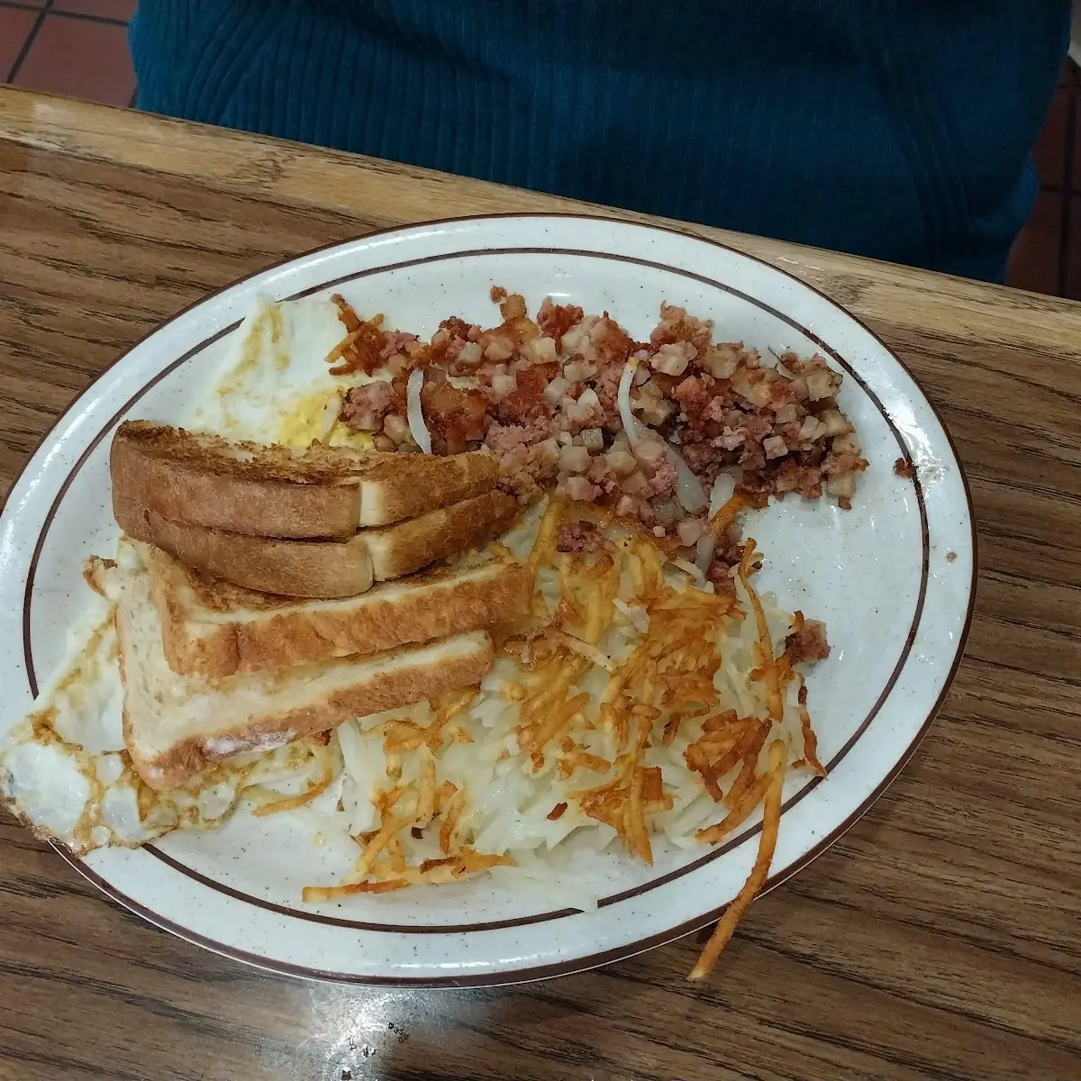 Sour Dough Bread Eggs & Hash Browns