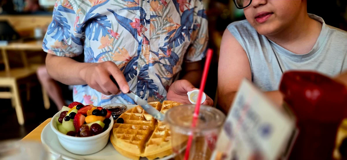 Waffle & Fruit Cup