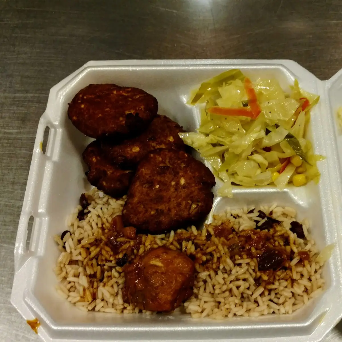 Rice & Peas and Cabbage