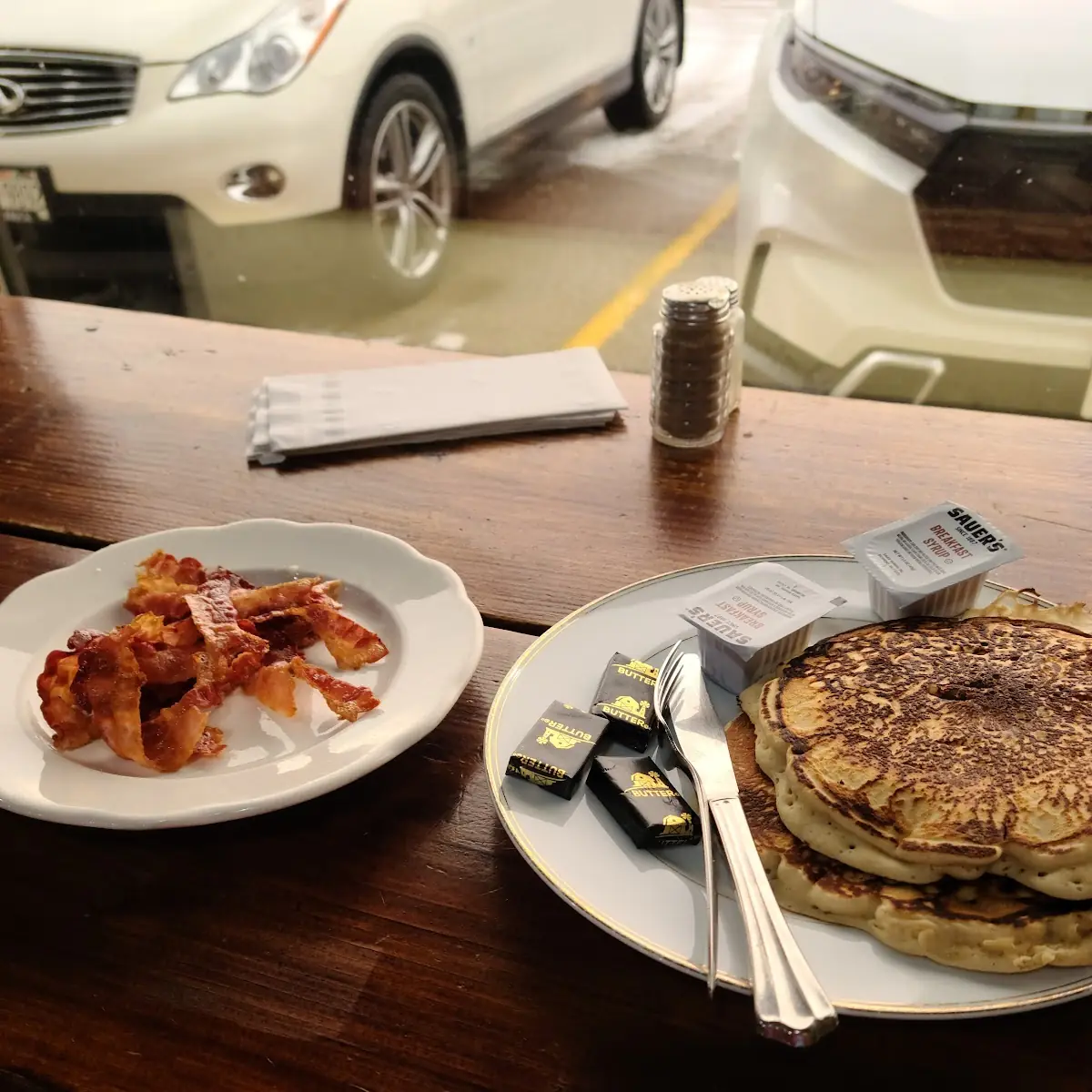 Blueberry Pancakes and Bacon