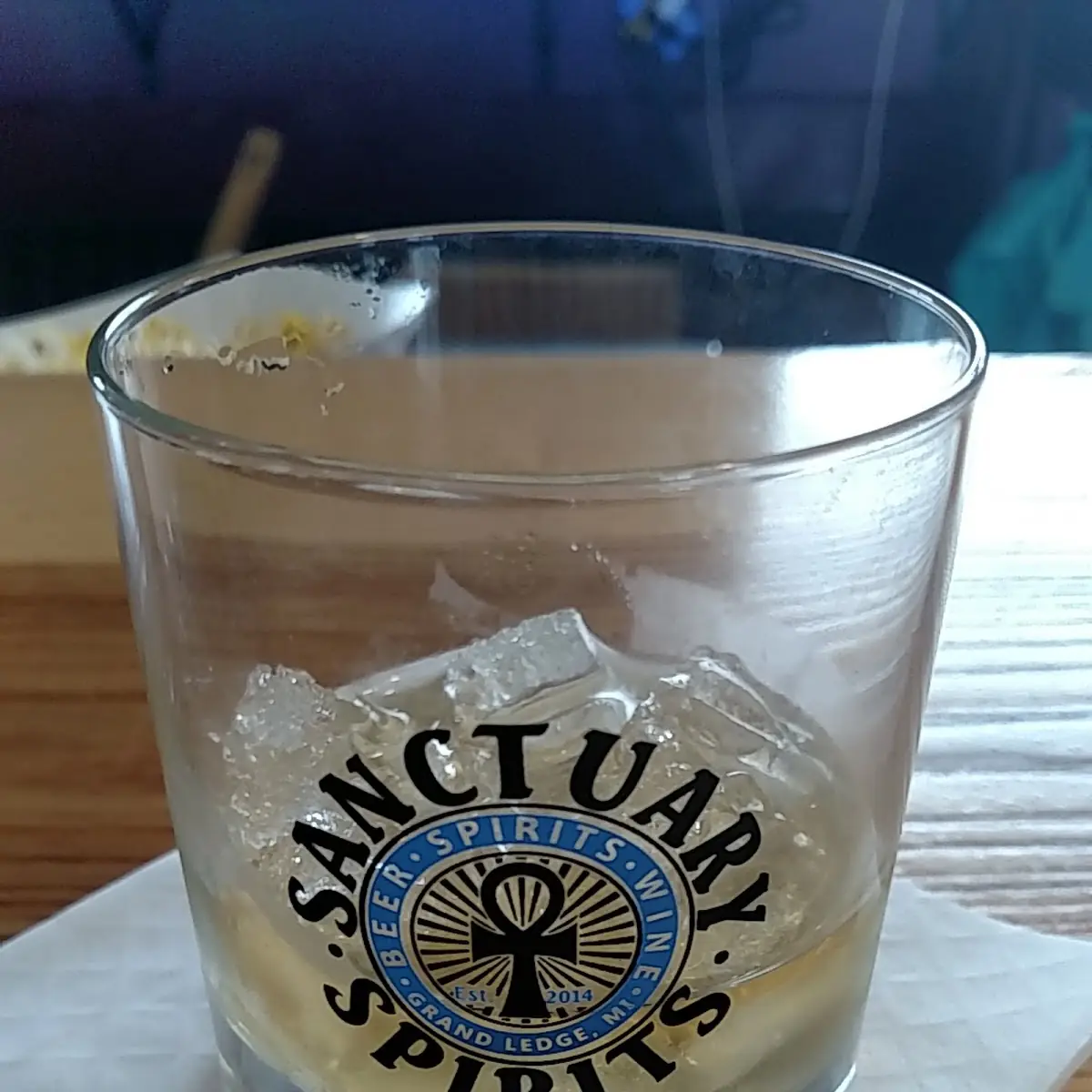 Rye Whiskey on the Rocks
