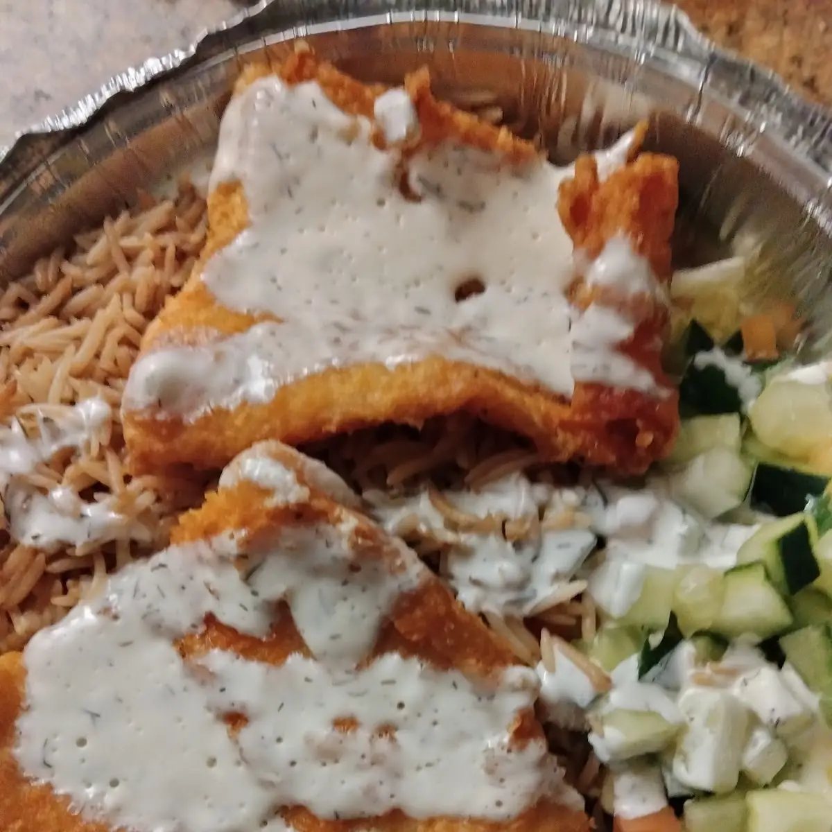 Fish Fillet over Rice