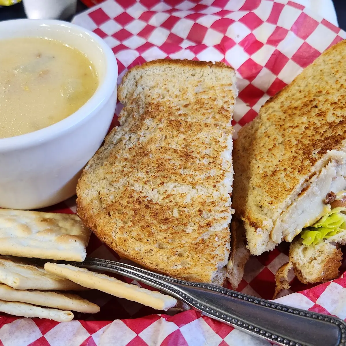 Corn Chowder & Club Sandwich