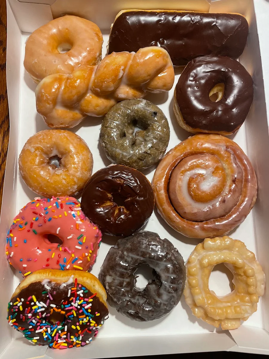 Sprinkled Chocolate Covered Cinnamon Glazed Donuts