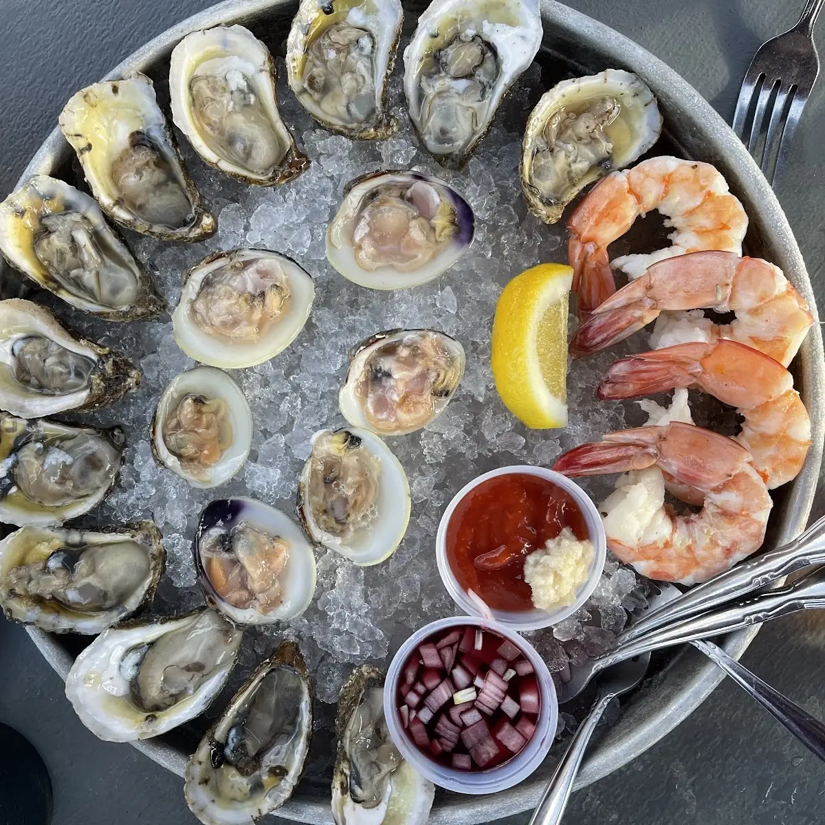 Large Oysters on the Half Shell