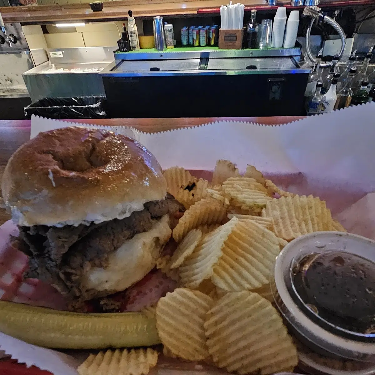 Murphy's Hand Carved Roast Beef Sandwich with Provolone Served with Chips
