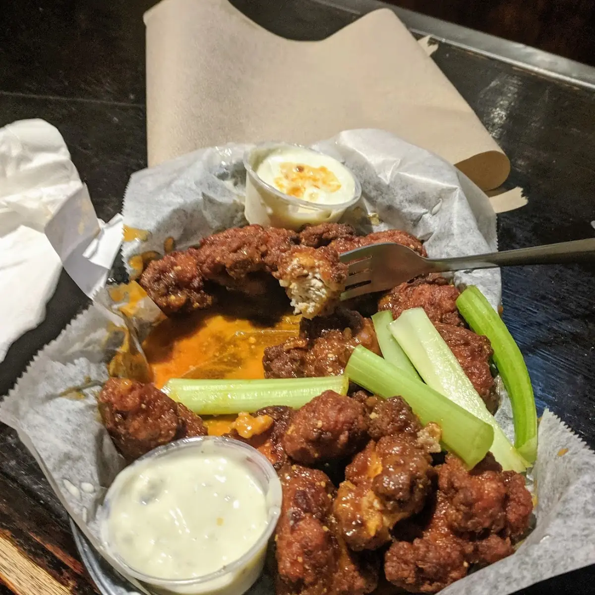 Buffalo Wings & Blue Cheese Sauce
