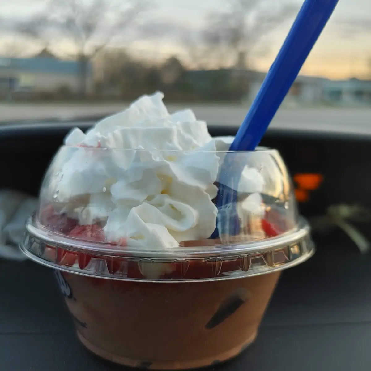 Strawberry Sundae with Chocolate Ice Cream