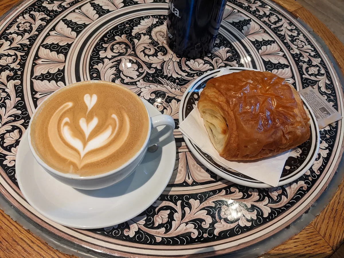 Chocolate Croissant and a Latte