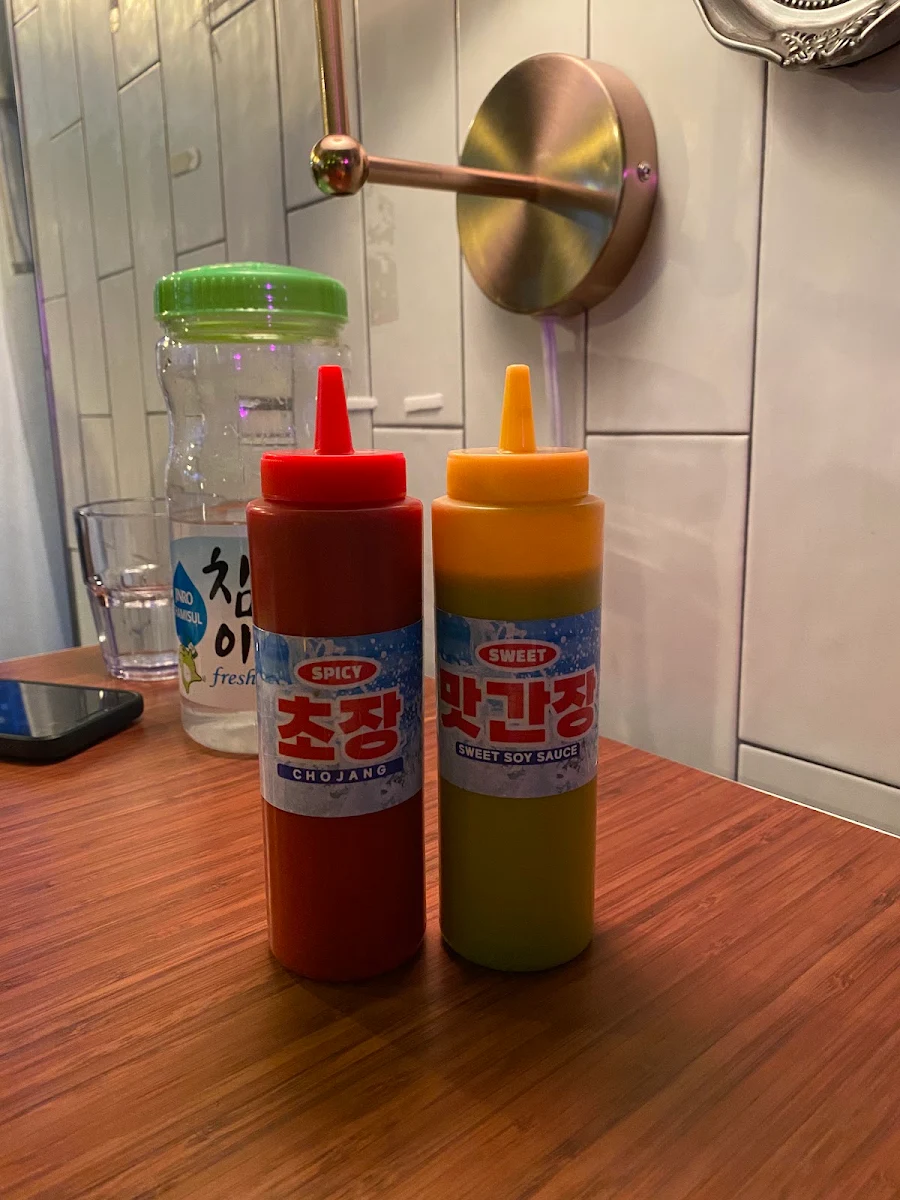Condiments on Table