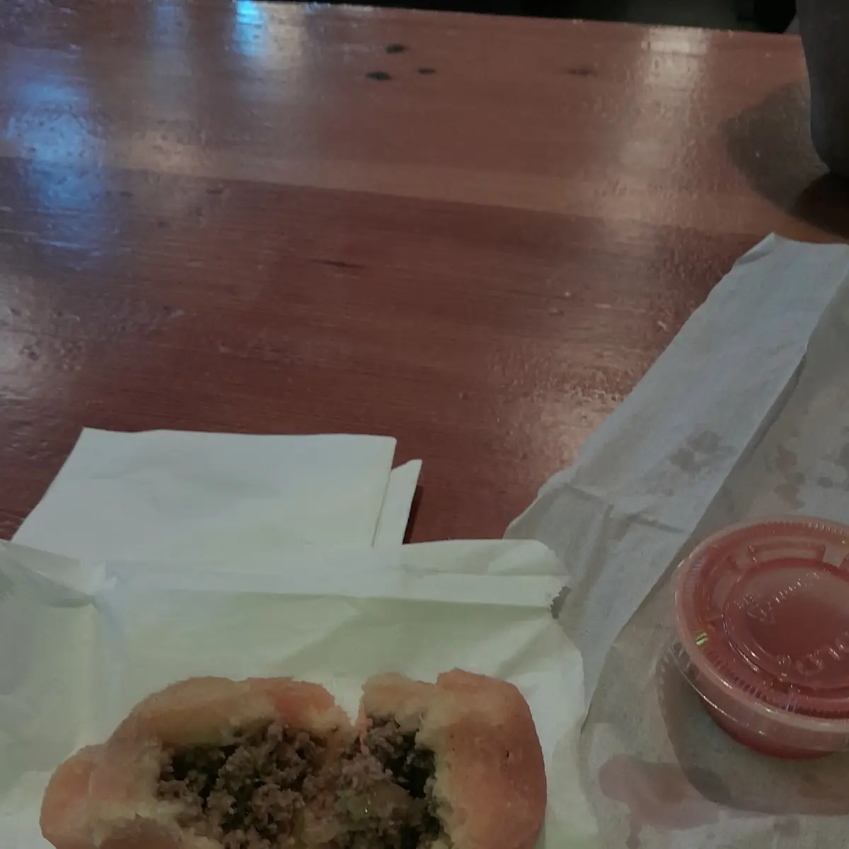 Potato Ball with Hot Sauce