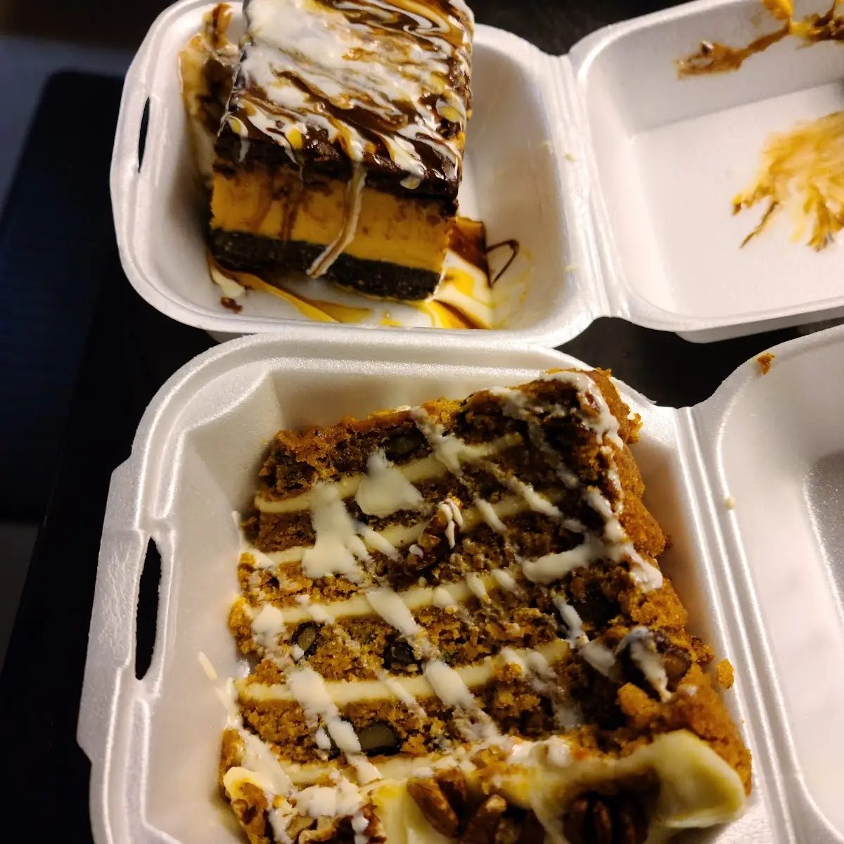 Carrot Cake and Chocolate Peanut Butter Pie